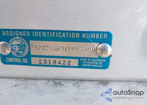 2015 Hyundai Sonata Se from USA, damaged, VIN 5NPE24AF5FH004809